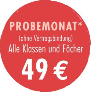 Probemonat Nachhilfe back2school Grevenbroich